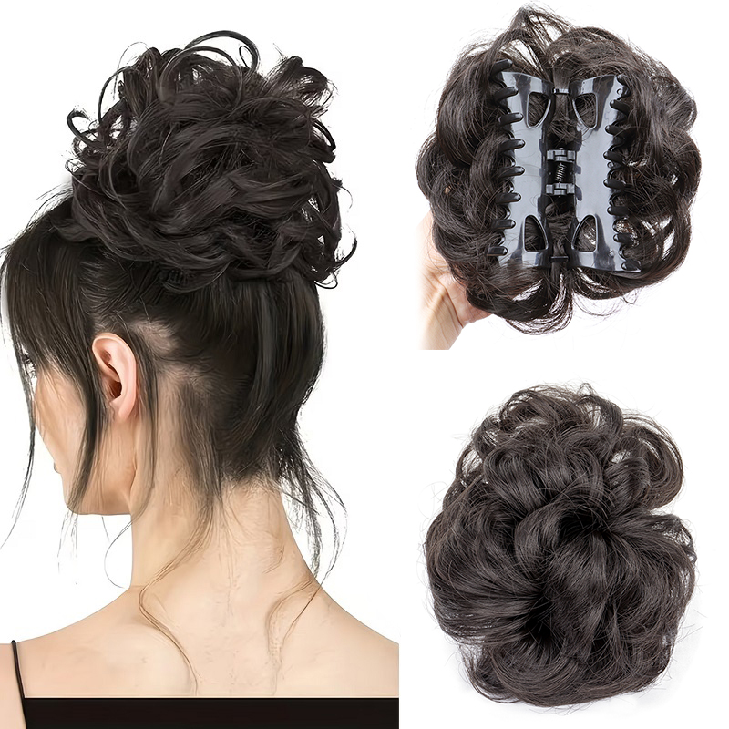 Claw Clip Messy Bun Hair Piece - Jepit Rambut Sintetis Model Messy Bun,