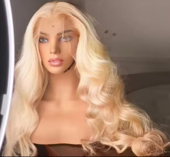 613 Blonde Body Wave Lace Front Wig - Wig Rambut Pirang 613 Model Body