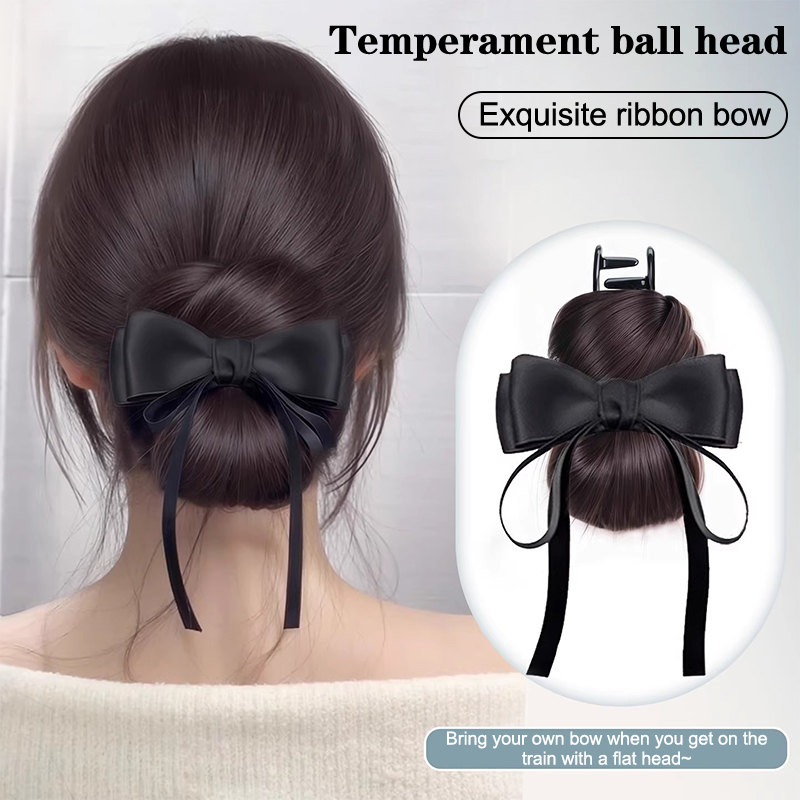 Claw Clip Messy Bun Hair Piece - Wig rambut bun rendah, jepit rambut