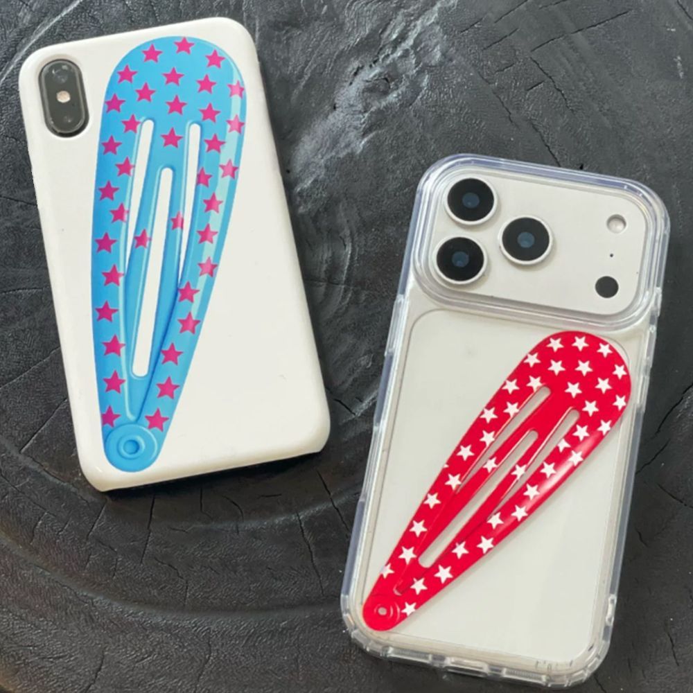 Hair Clips - Casing HP Motif Polkadot Merah Gaya