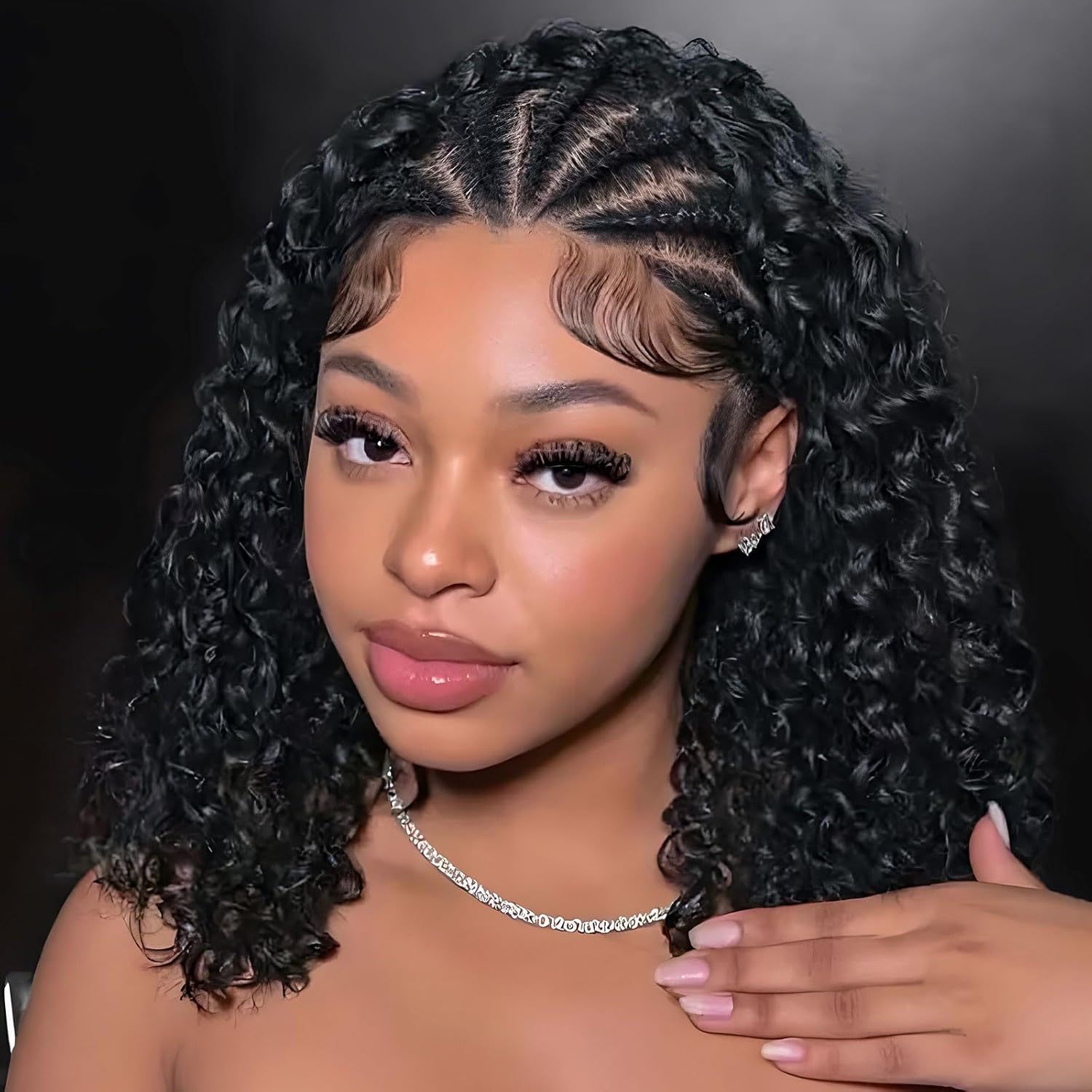 Glueless Wear And Go Human Hair Wig - Wig Bob Cornrow Braid Rambut Manusia