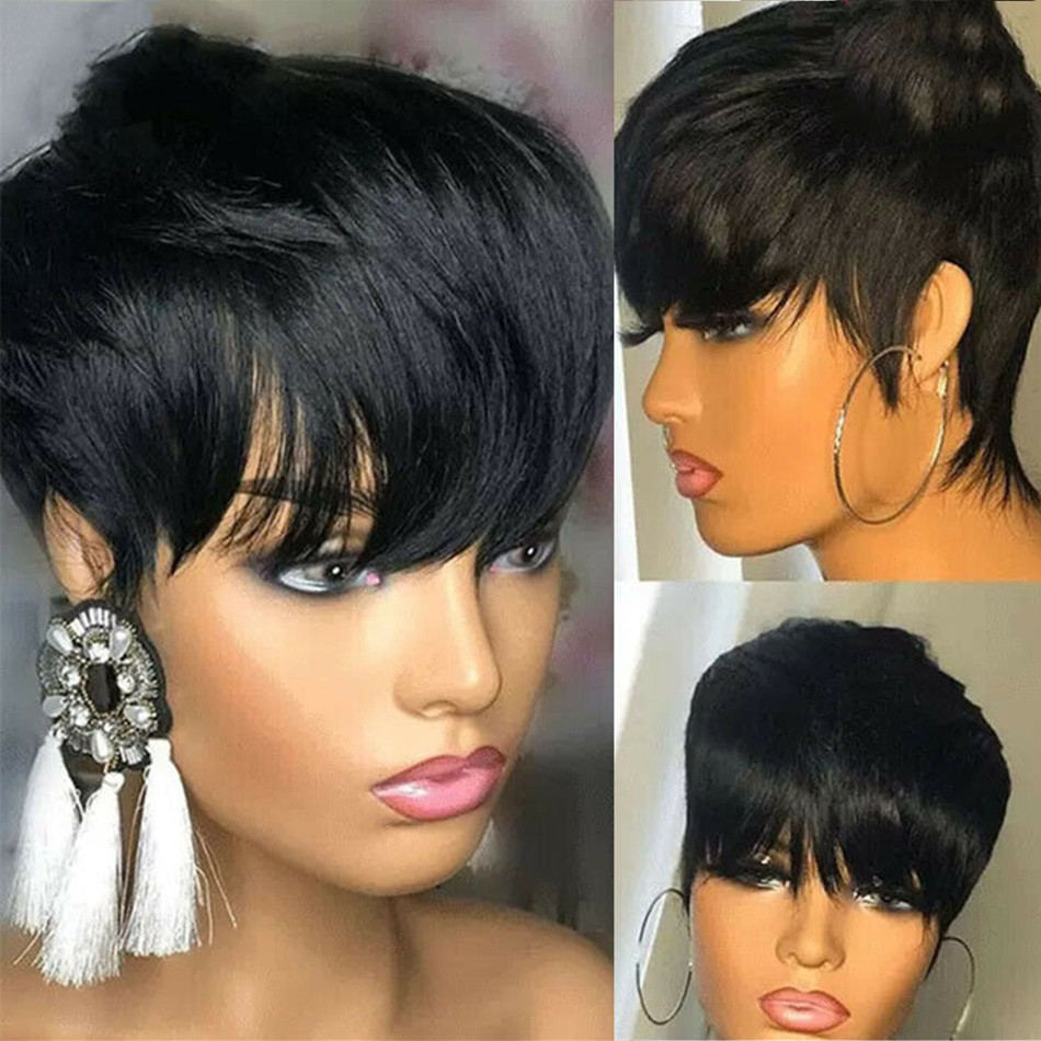 Wig rambut manusia pendek mode - Short Pixie Cut Wig Human Hair Cheap ulasan dan harga