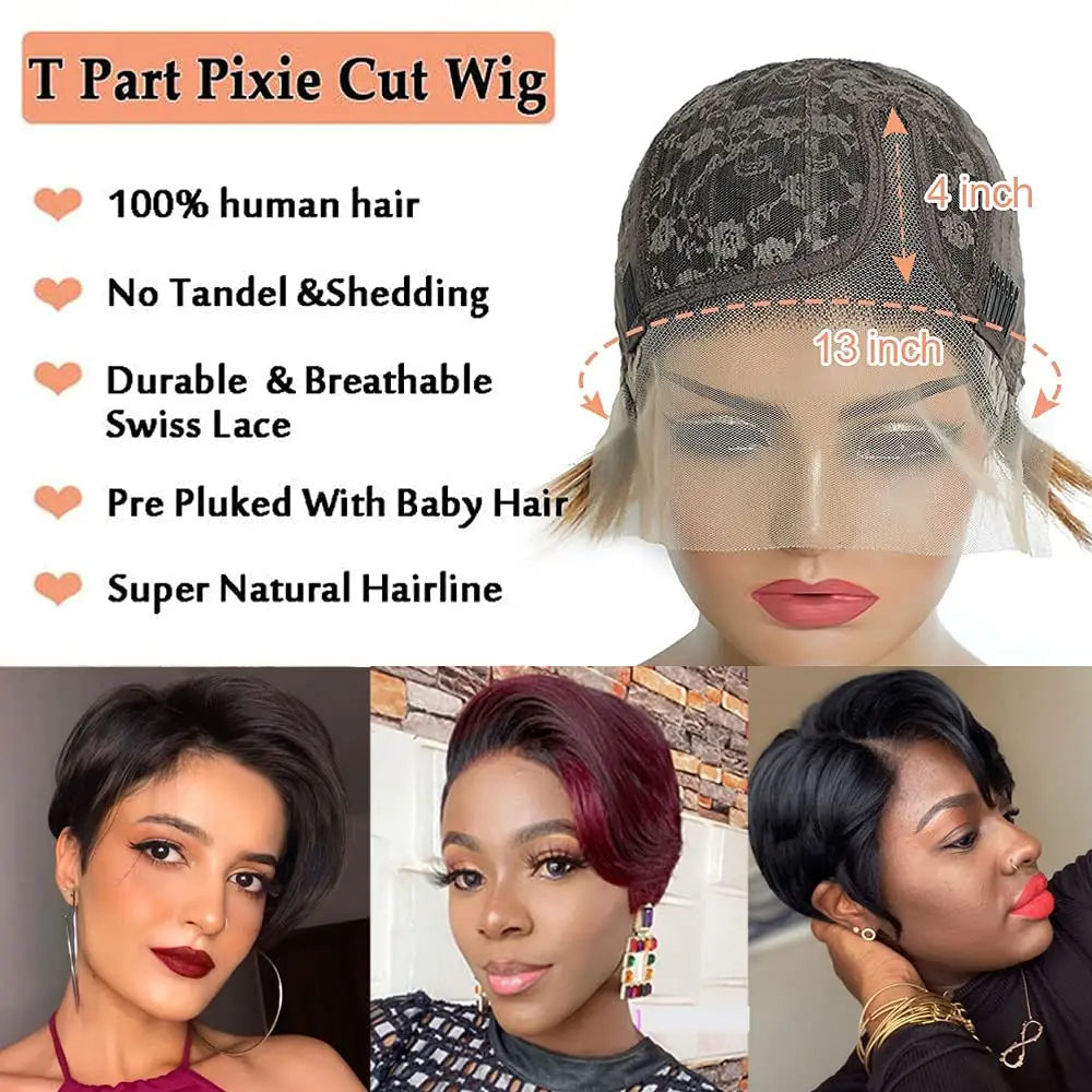 Wig rambut manusia potongan pe - Short Pixie Cut Wig Human Hair Cheap ulasan dan harga