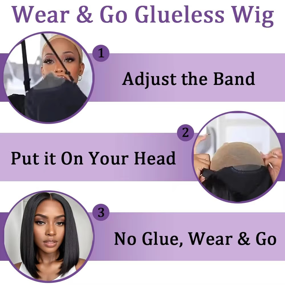 Wig Rambut Asli Tanpa Lem, Sud - Glueless Wear And Go Human Hair Wig ulasan dan harga