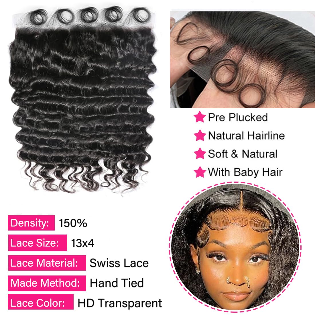 Paket Rambut Deep Wave dengan  - Deep Wave 3 Bundles With Closure ulasan dan harga