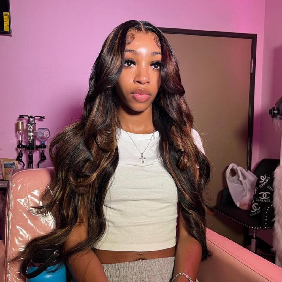 Wig Rambut Manusia Ombre Body  - Hd Lace Frontal Wig Human Hair Pre Plucked ulasan dan harga