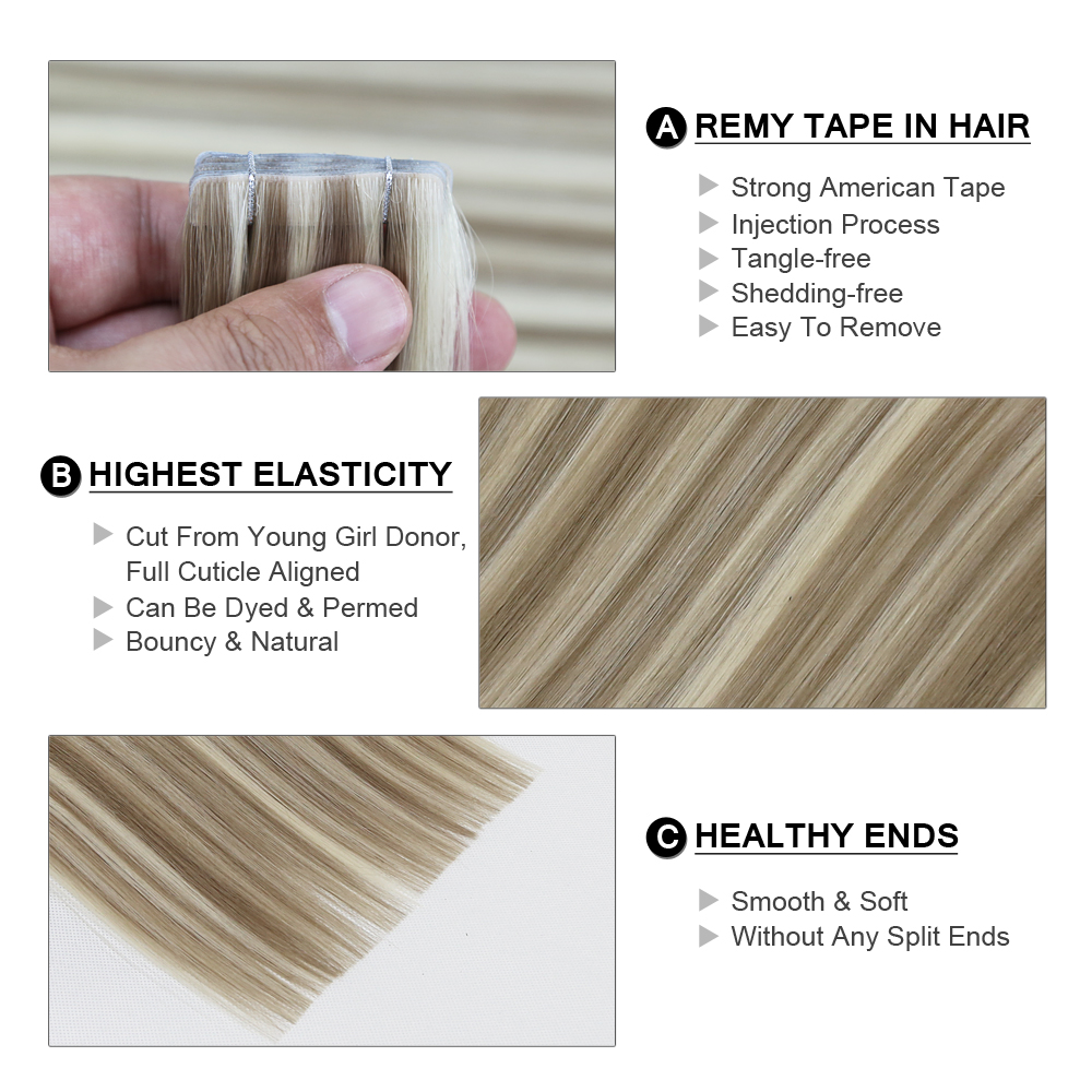 Ekstensi Rambut Invisible Tape - Invisible Tape In Extensions Real Hair ulasan dan harga