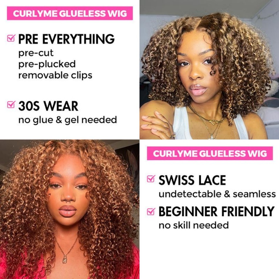 Wig Bob Tanpa Lem Highlight Ho - Glueless Wear And Go Human Hair Wig ulasan dan harga