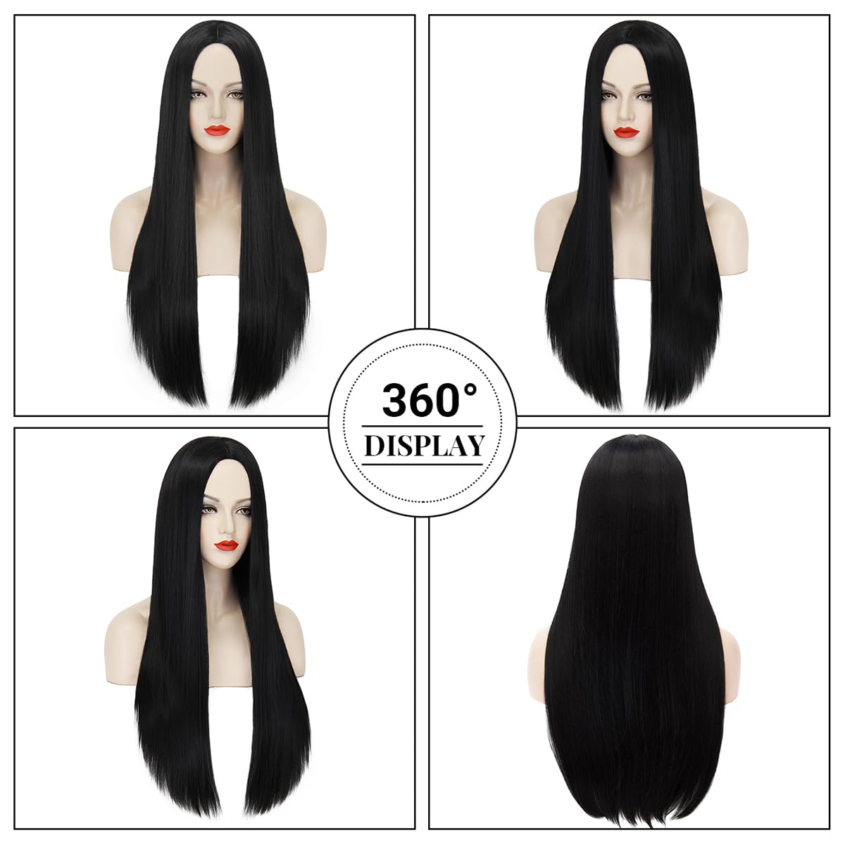Wig Hitam Panjang Sintetis unt - Synthetic Braided Wigs For Black Women ulasan dan harga