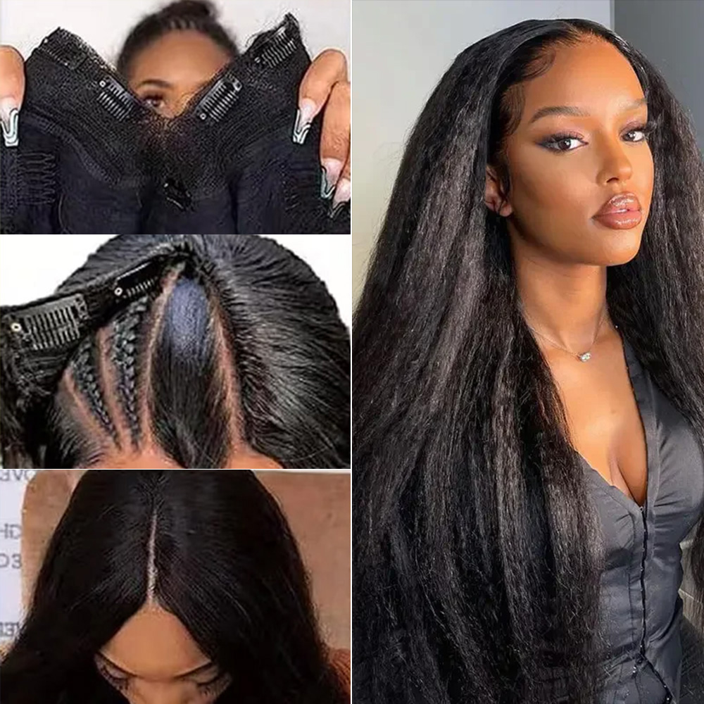 Wig Rambut Asli Manusia Kinky  - Glueless Wear And Go Human Hair Wig ulasan dan harga
