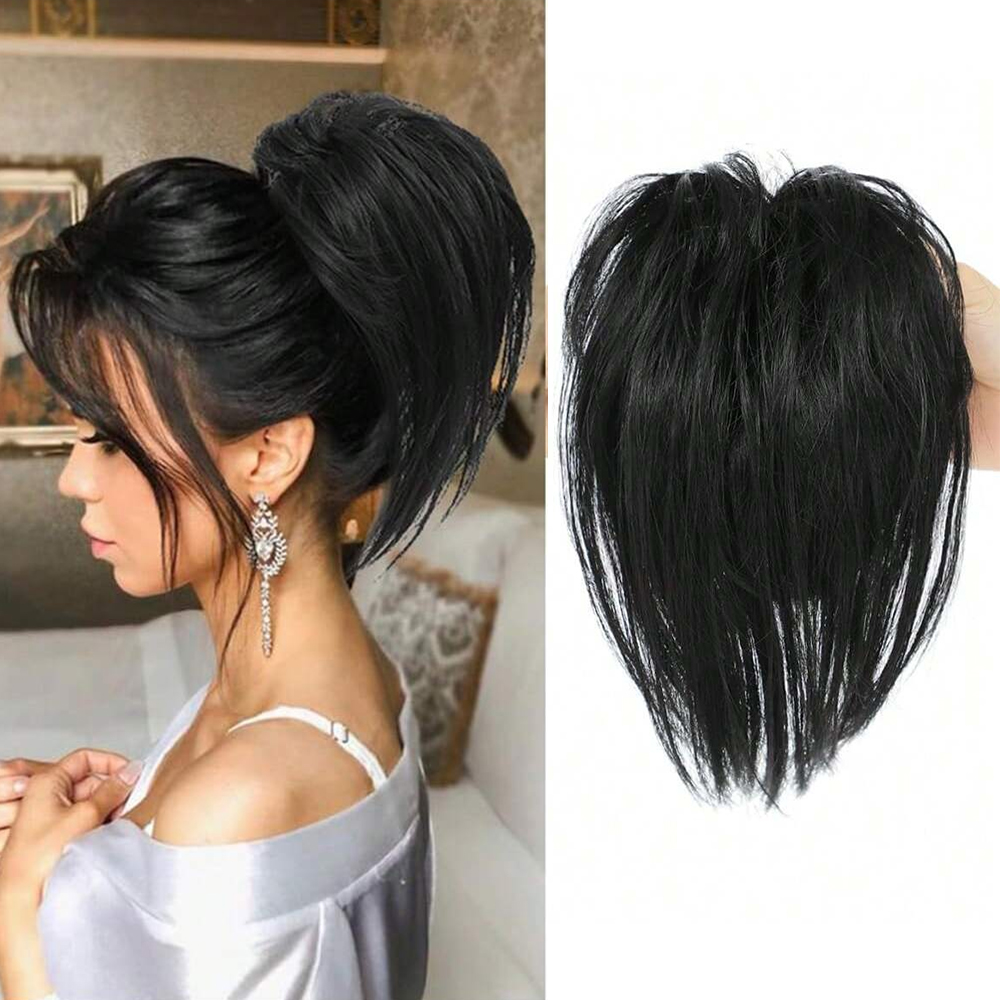 Ekstensi rambut poni sintetis  - Claw Clip Messy Bun Hair Piece ulasan dan harga
