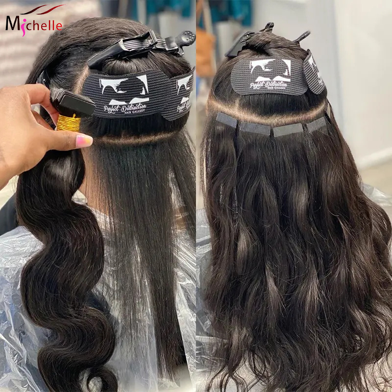 Ekstensi Rambut Manusia Tape I - Invisible Tape In Extensions Real Hair ulasan dan harga