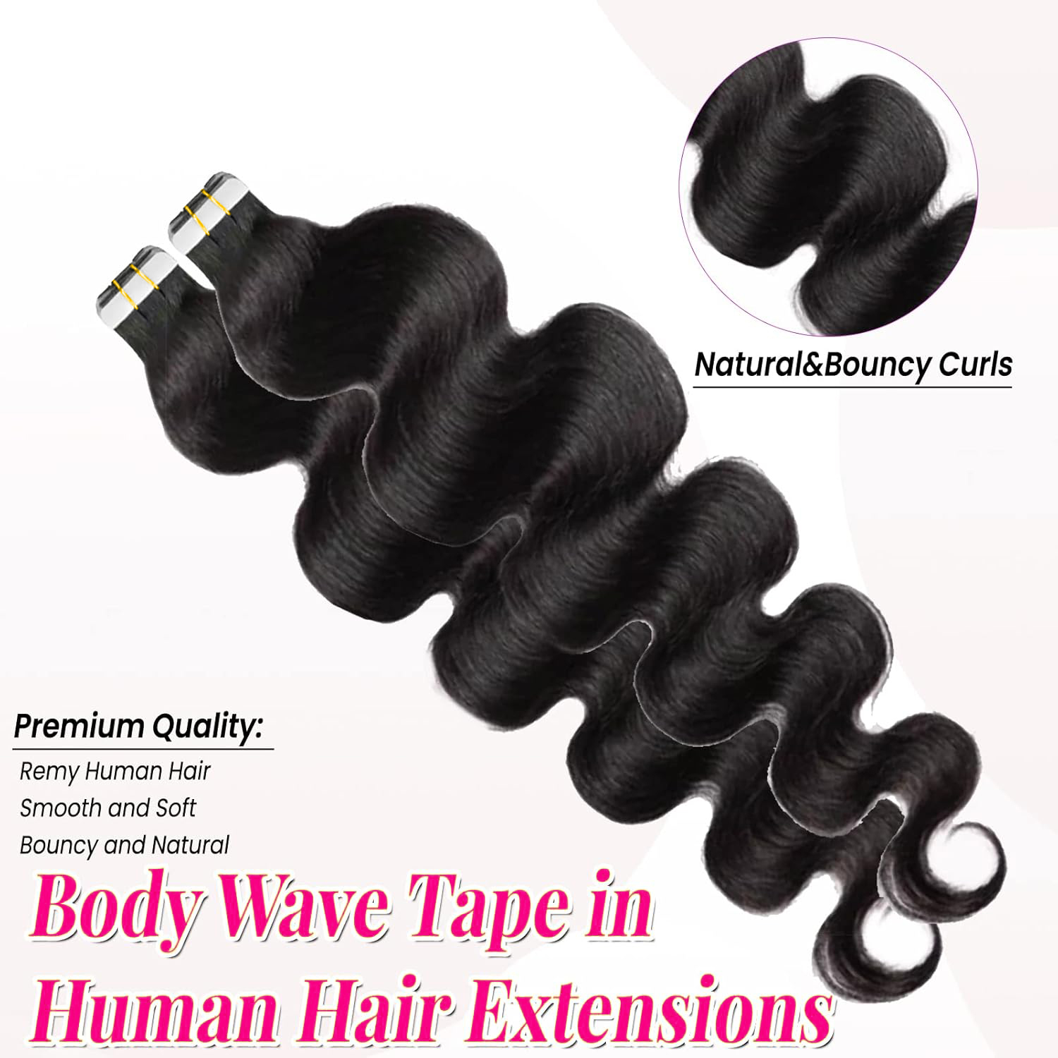 Ekstensi Rambut Manusia Tape I - Invisible Tape In Extensions Real Hair ulasan dan harga