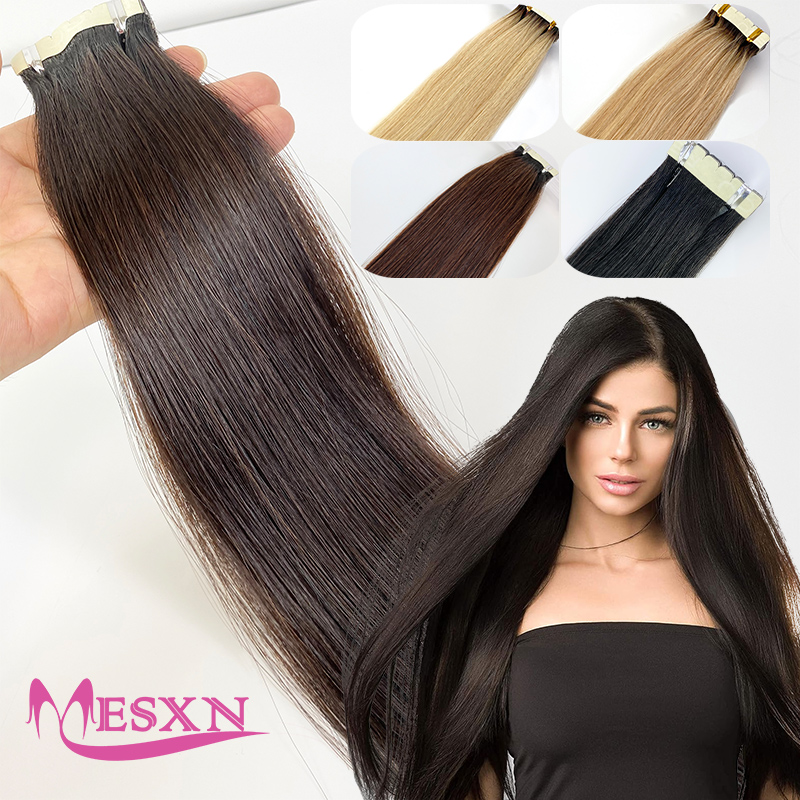 Ekstensi rambut lurus Mini pad - Invisible Tape In Extensions Real Hair ulasan dan harga