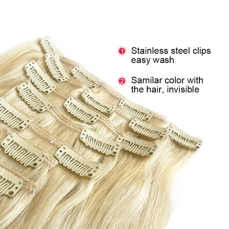 Ali Queen 7Pcs Ekstensi Rambut - Seamless Clip In Hair Extensions Human Hair ulasan dan harga