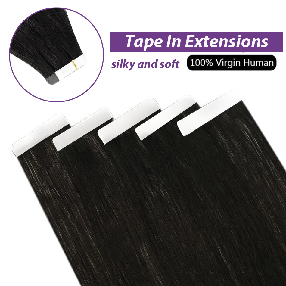 Plester lurus dalam ekstensi r - Invisible Tape In Extensions Real Hair ulasan dan harga