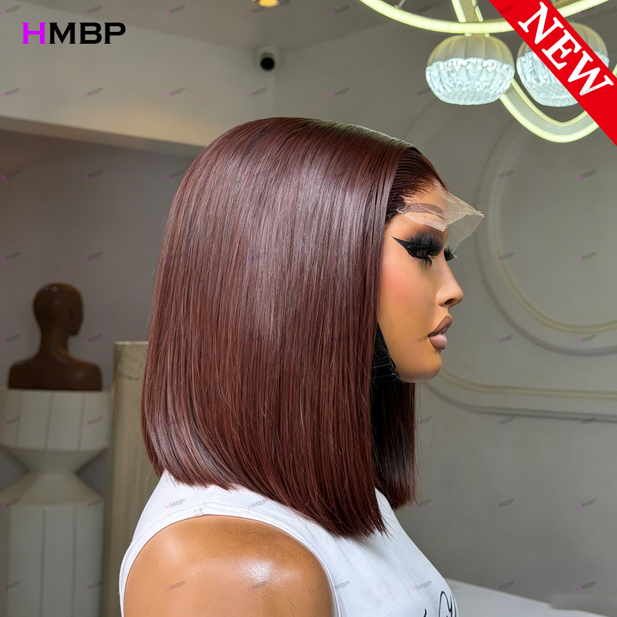 # Wig Bob Lurus Warna Auburn G - Glueless Wear And Go Human Hair Wig ulasan dan harga