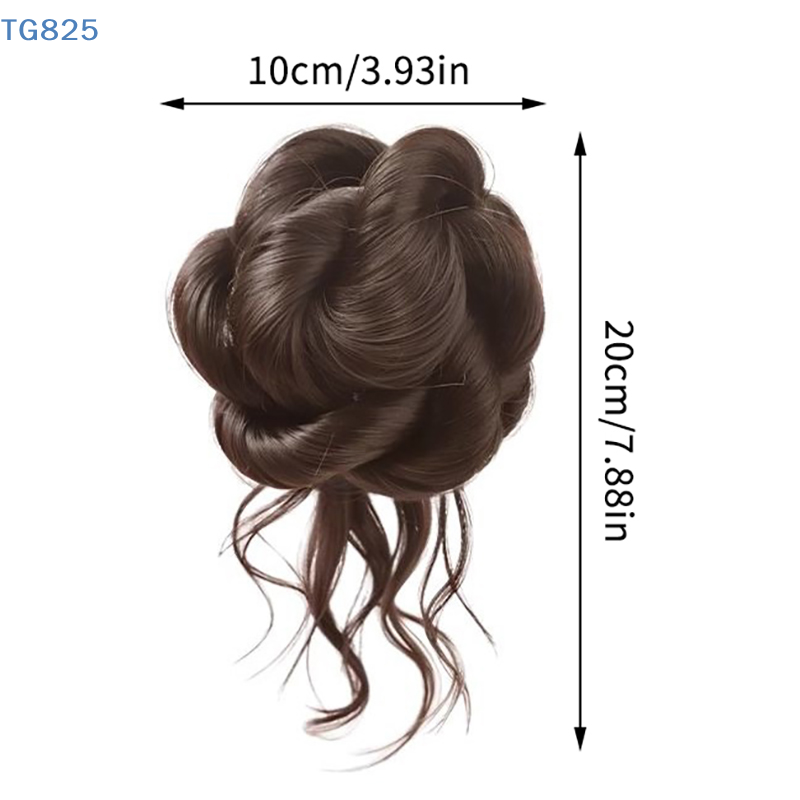 【AN】【AN】Klip Rambut Sintetis B - Claw Clip Messy Bun Hair Piece ulasan dan harga