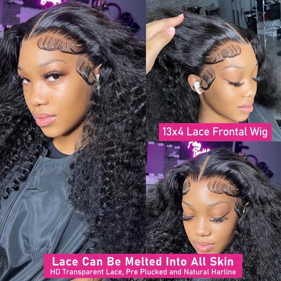 Wig Rambut Asli Keriting 200 D - Lace Front Wigs ulasan dan harga