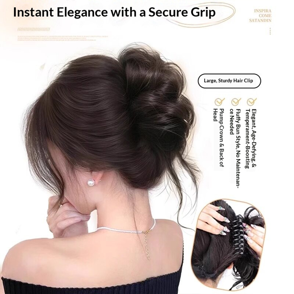 1 Buah Klip Cakar Ekstensi San - Claw Clip Messy Bun Hair Piece ulasan dan harga