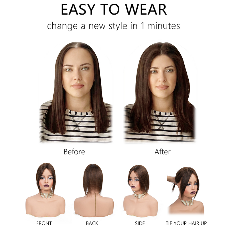 10 Inci 100% Rambut Manusia 13 - Seamless Clip In Hair Extensions Human Hair ulasan dan harga