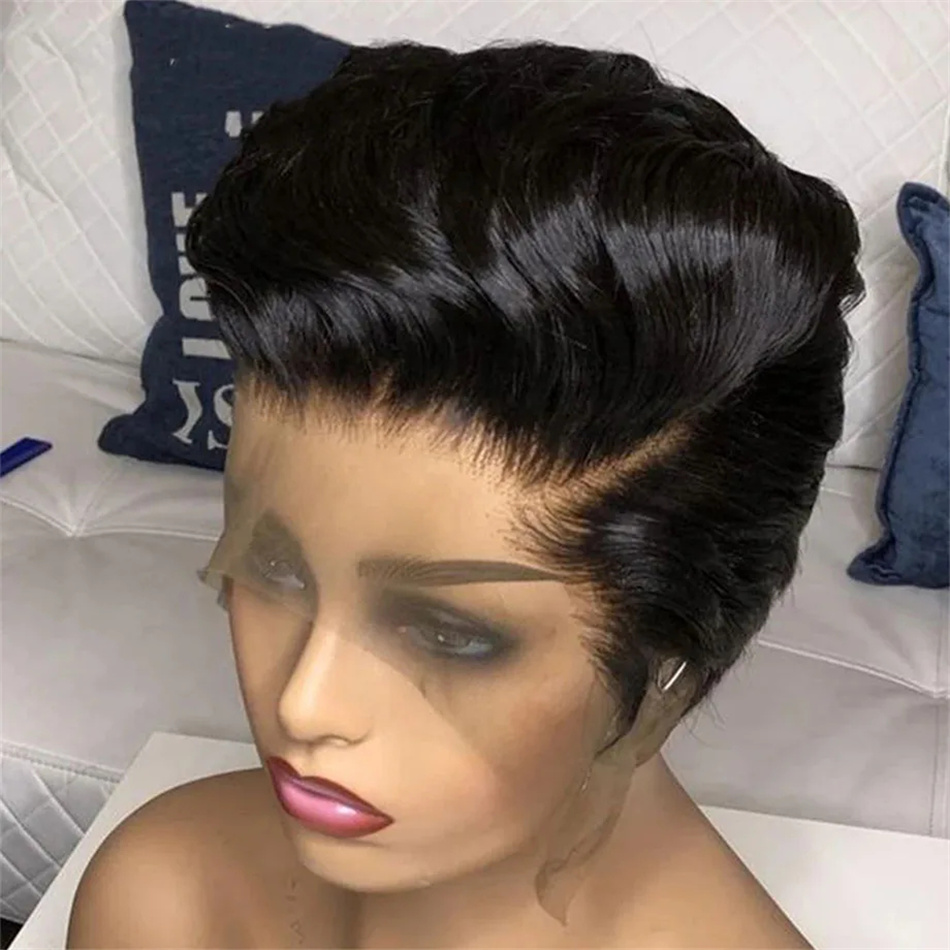 Wig potongan Pixie rambut manu - Short Pixie Cut Wig Human Hair Cheap ulasan dan harga
